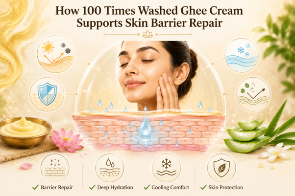 How 100 Times Washed Ghee Cream Supports Skin Barrier Repair